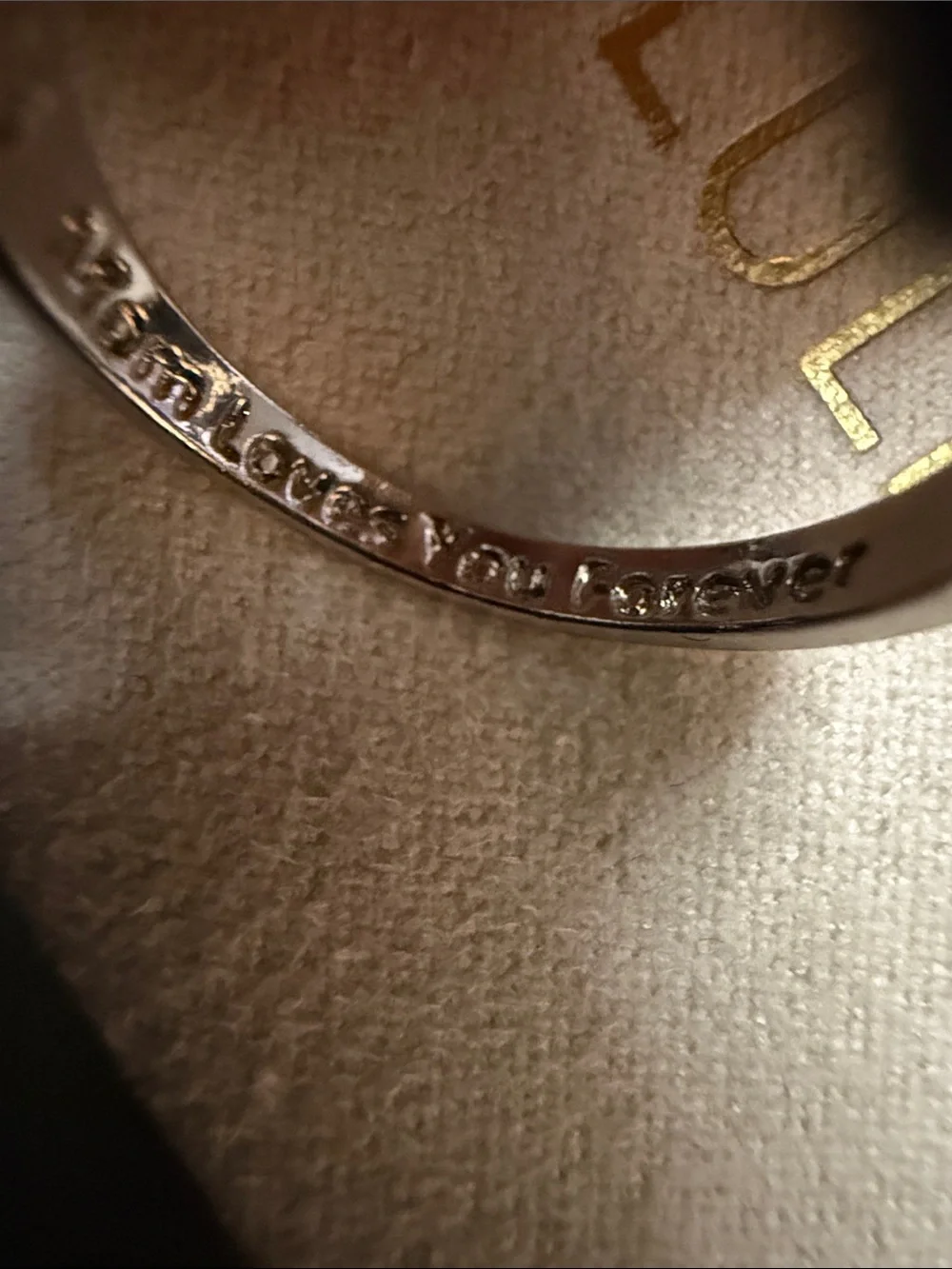 925‎ Mom loves you forever turtle ring